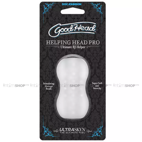 Мини-мастурбатор Doc Johnson GoodHead™ Helping Head, белый