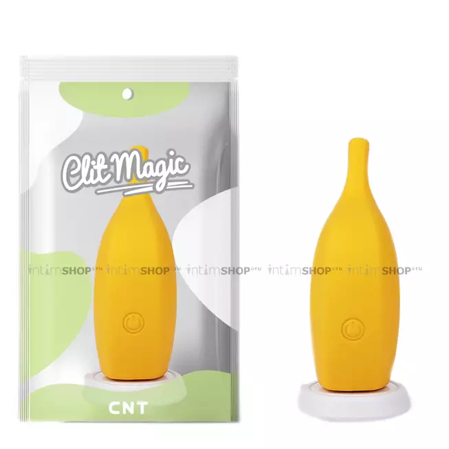 Мини-вибратор CNT Clit Magic Ba-banana, жёлтый