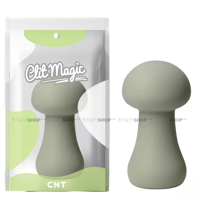 Мини-вибратор CNT Clit Magic Mushroom, зелёный