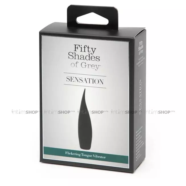 Мини-вибратор с кончиком-язычком Fifty Shades of Grey Sensation, черный