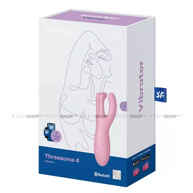 Мини-вибратор Satisfyer Threesome 4, розовый