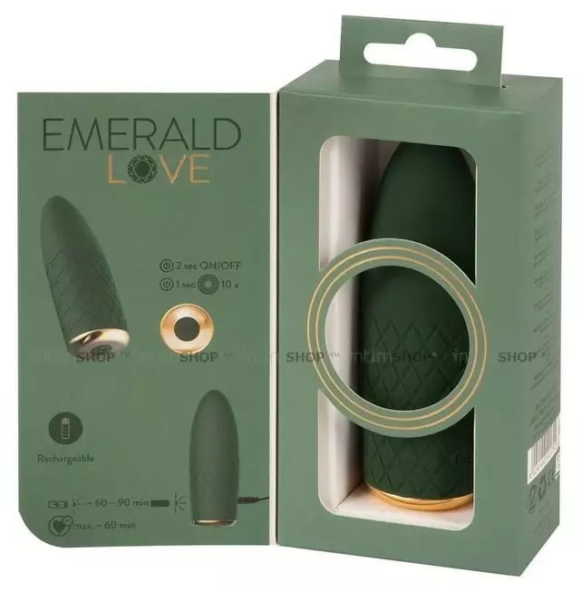 Мини-вибратор You2Toys Emerald Love Luxurious, зеленый