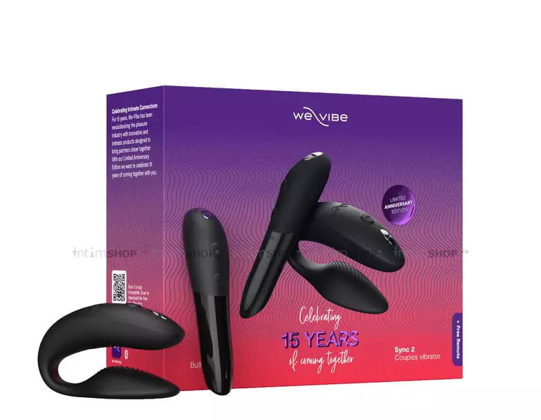 Набор 15 Year Anniversary We-Vibe Sync 2 + Tango X, черный