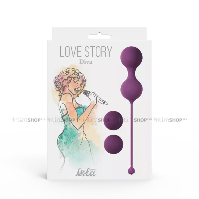 Набор вагинальных шариков Lola Games Love Story Diva, фиолетовый