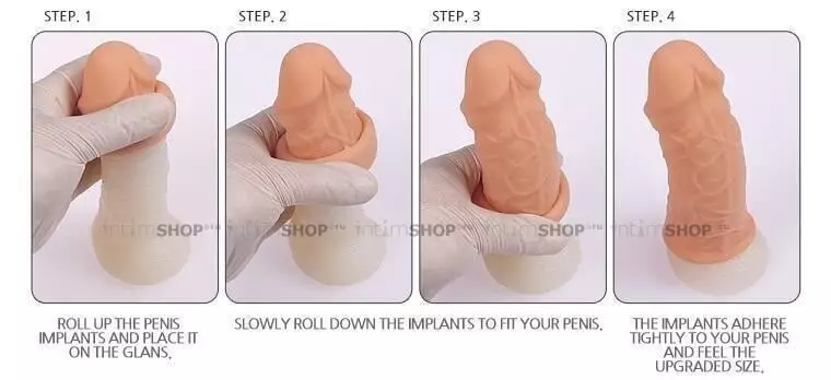 Насадка Kokos Penis Sleeve L реалистичная, телесная