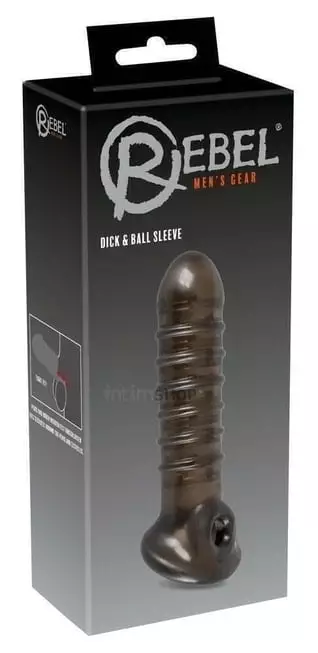 Насадка на пенис Rebel Dick & Ball Sleeve“, 18 cm