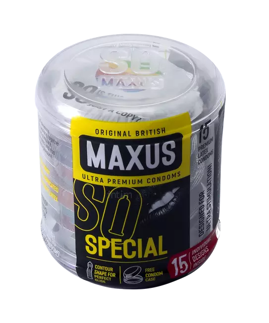 Презервативы точечно-ребристые Maxus Special, 15 шт