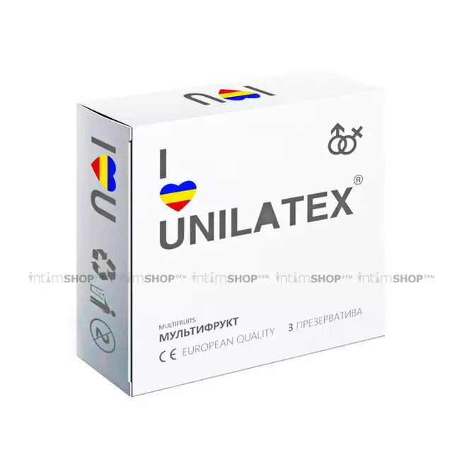 Презервативы Unilatex Multifruits №3 ароматизированные, цветные