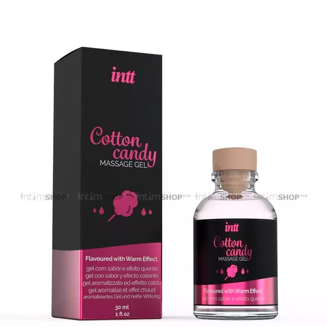 Съедобный массажный гель Intt Cotton Candy, 30 мл