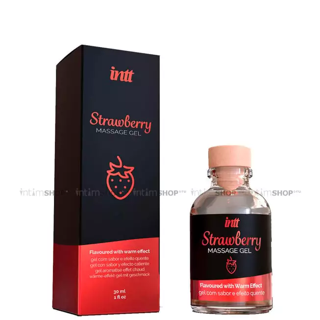 Съедобный массажный гель Intt Strawberry, 30 мл