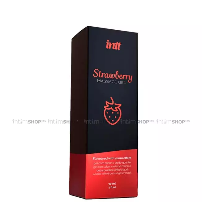 Съедобный массажный гель Intt Strawberry, 30 мл