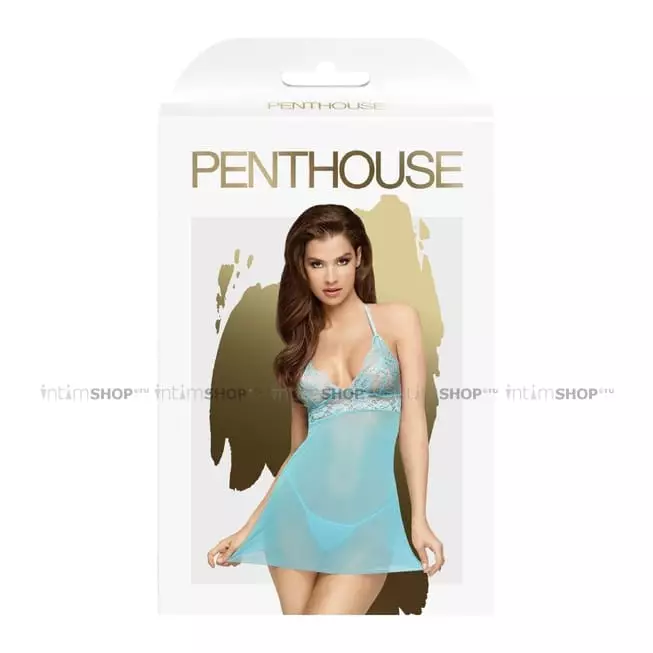 Сорочка и трусики Penthouse Bedtime Story M/L, голубая