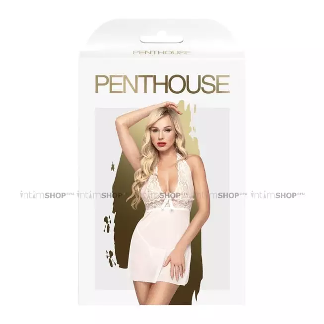 Сорочка и трусики Penthouse Sweet and Spicy S/M, белая