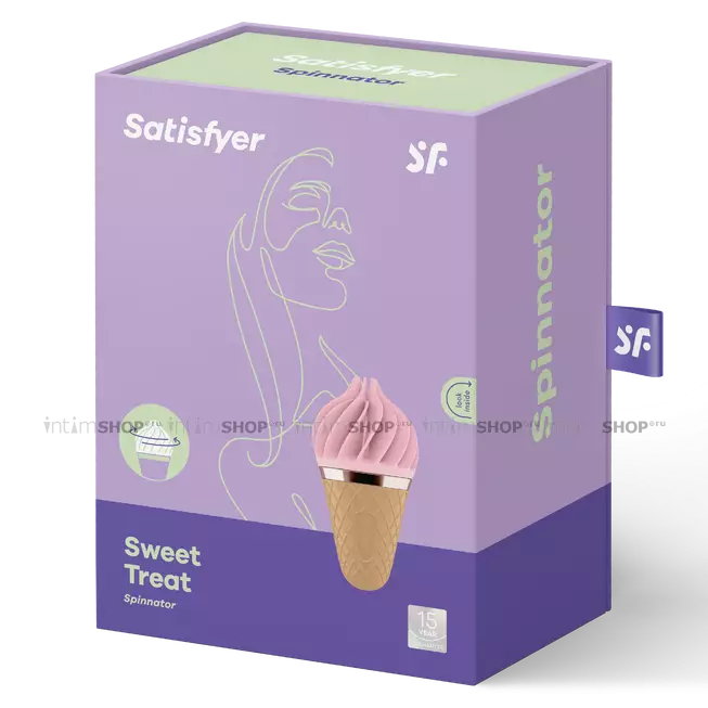 Спиннатор Satisfyer Lay-on Sweet Treat, розовый