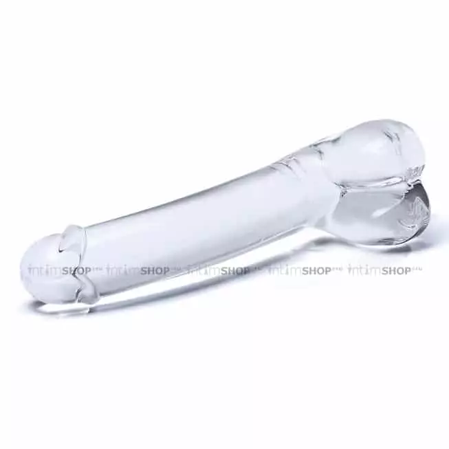 Стеклянный фаллоимитатор Glas Curved G-Spot 18 см, бесцветный