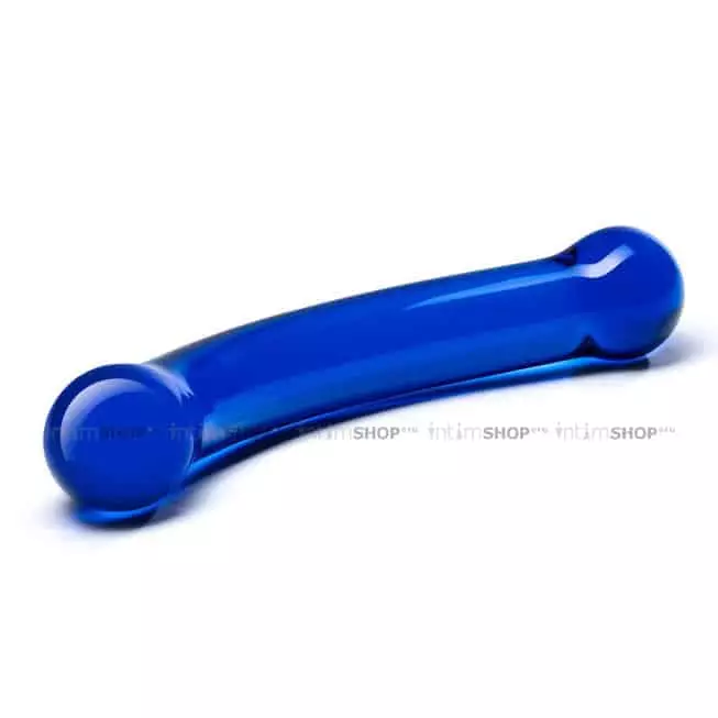 Стеклянный фалос для точки G Glas Curved G-Spot, синий