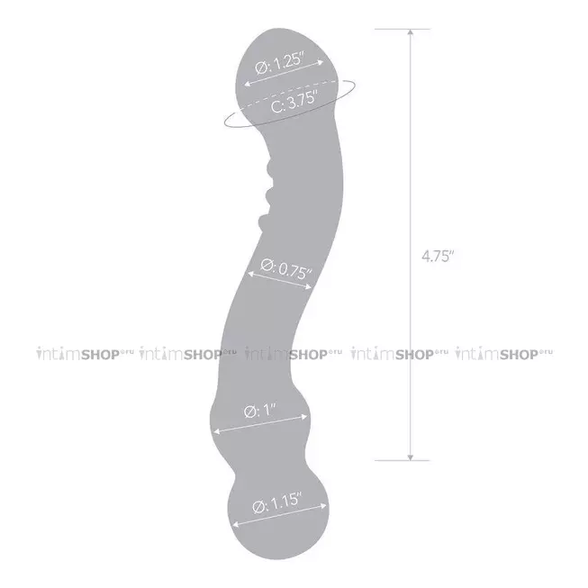 Стеклянный стимулятор точки G Glas Curved G-Spot, бесцветный