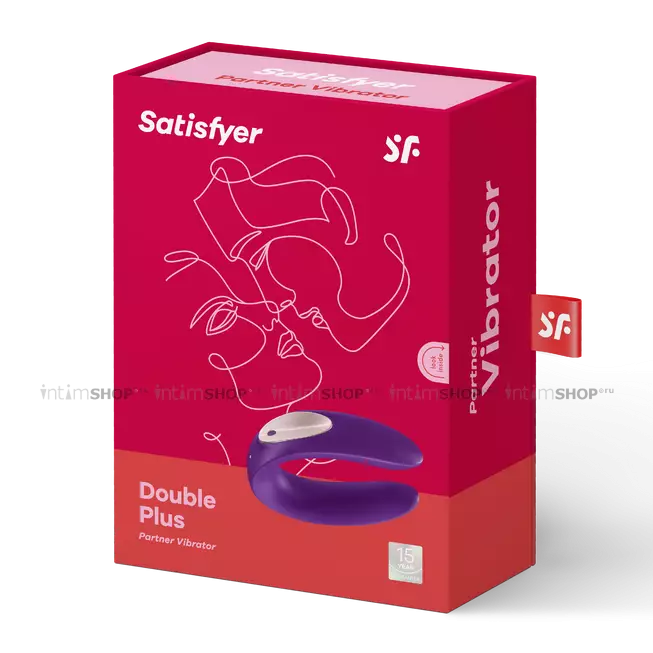 Стимулятор для пар Satisfyer Double Plus, фиолетовый