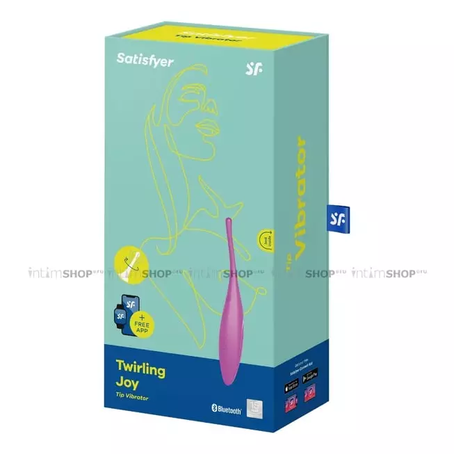 Точечный вибратор Satisfyer Twirling Joy, фуксия