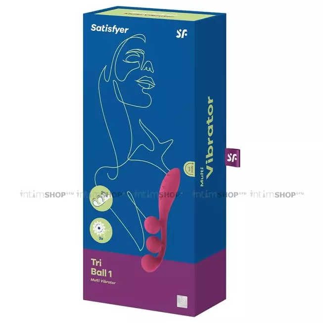 Тройной стимулятор Satisfyer Tri Ball 1, красный