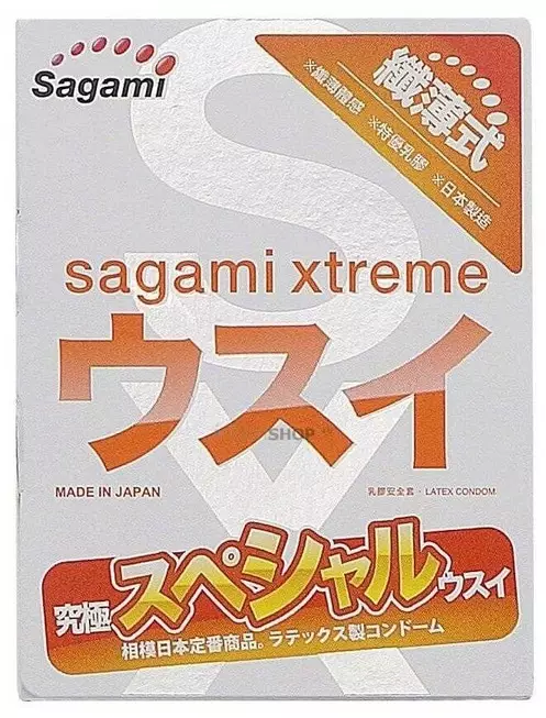 Ультратонкие латексные презервативы Sagami Xtreme Superthin, 1 шт