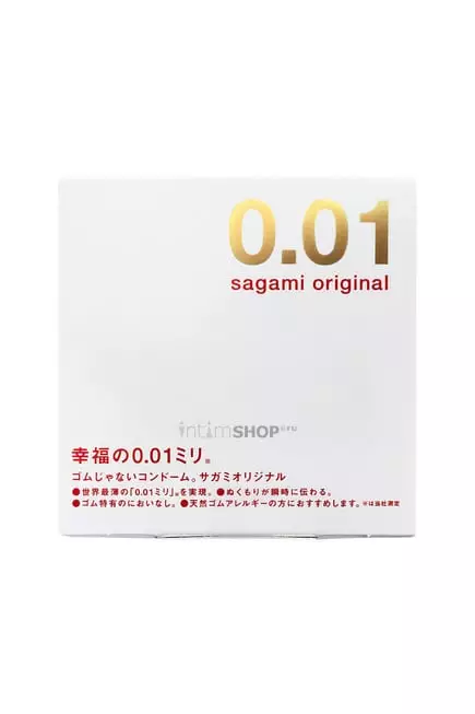 Ультратонкие полиуретановые презервативы Sagami Original 0.01, 1 шт