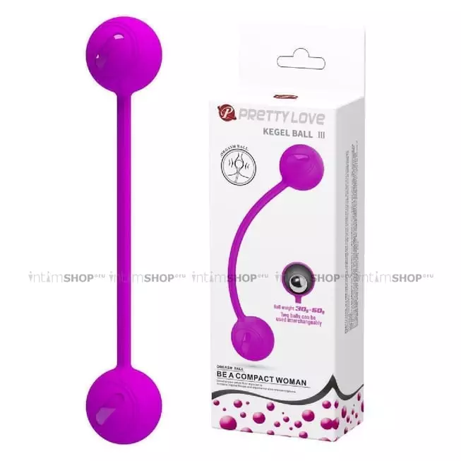 Вагинальные шарики Pretty Love Kegel Ball III, фуксия