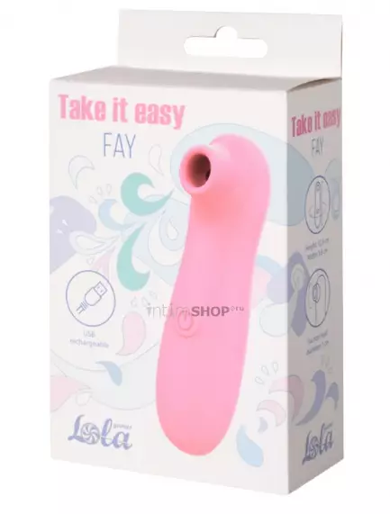 Вакуумный стимулятор Lola Games Take it Easy Fay, розовый