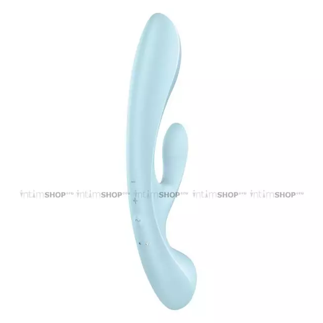 Вибратор 2 в 1 Satisfyer Triple Oh, голубой