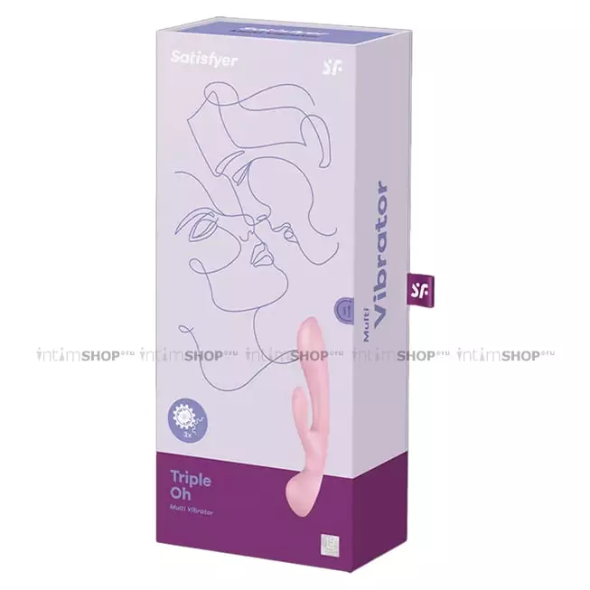 Вибратор 2 в 1 Satisfyer Triple Oh, розовый