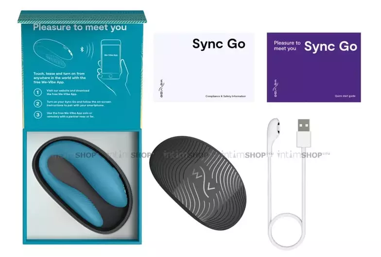 Вибратор для пар We-Vibe Sync Go, голубой