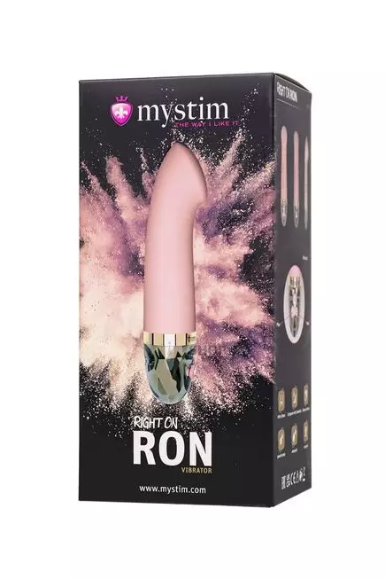 Вибратор для точки G Mystim Right on Ron, розовый