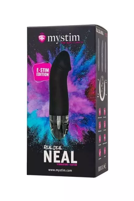 Вибратор для точки G с электростимуляцией Mystim Real Deal Neal, черный