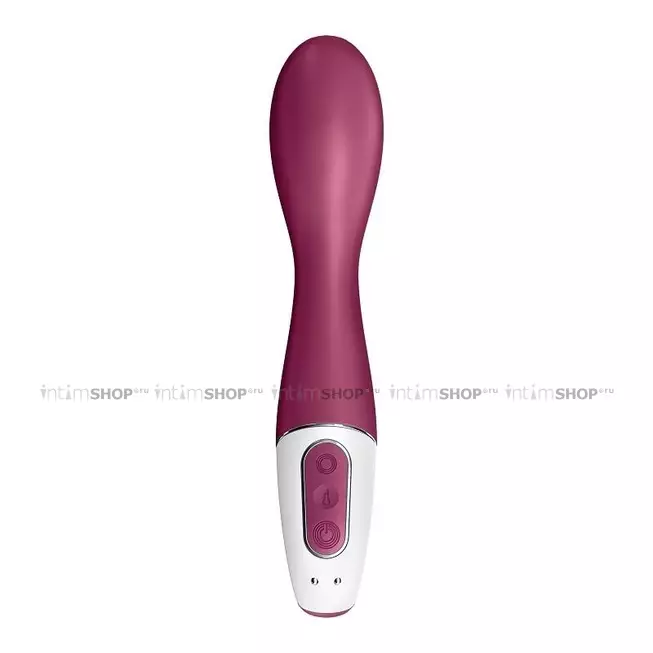 Вибратор для точки G с нагревом Satisfyer Hot Spot, бордовый