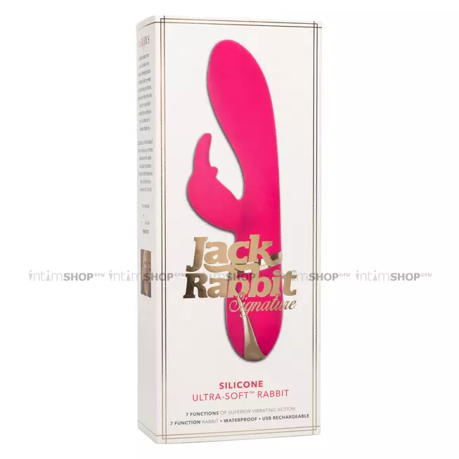 Вибратор-кролик CalExotics Jack Rabbit Ultra-Soft, розовый