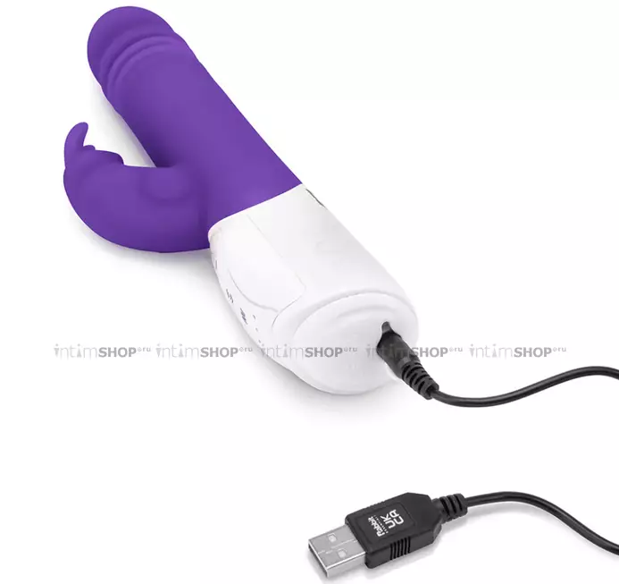 Вибратор-кролик фрикционный Rabbit Essentials G-Spot Thrusting, фиолетовый