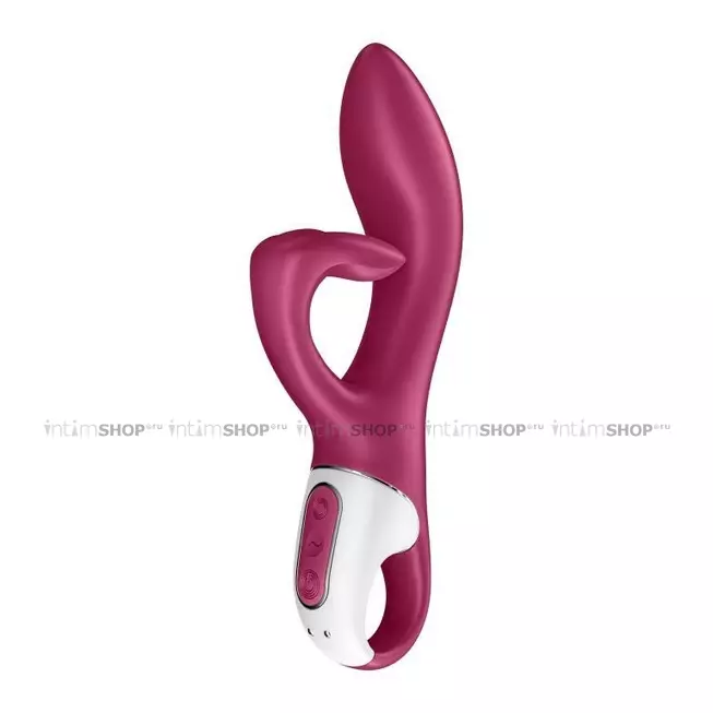 Вибратор-кролик Satisfyer Embrace Me с тремя клиторальными отростками, ягодный