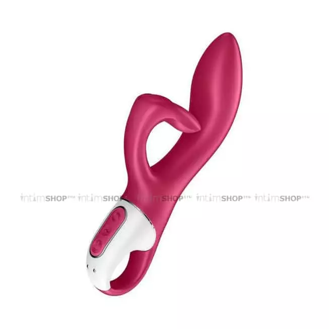 Вибратор-кролик Satisfyer Embrace Me с тремя клиторальными отростками, ягодный