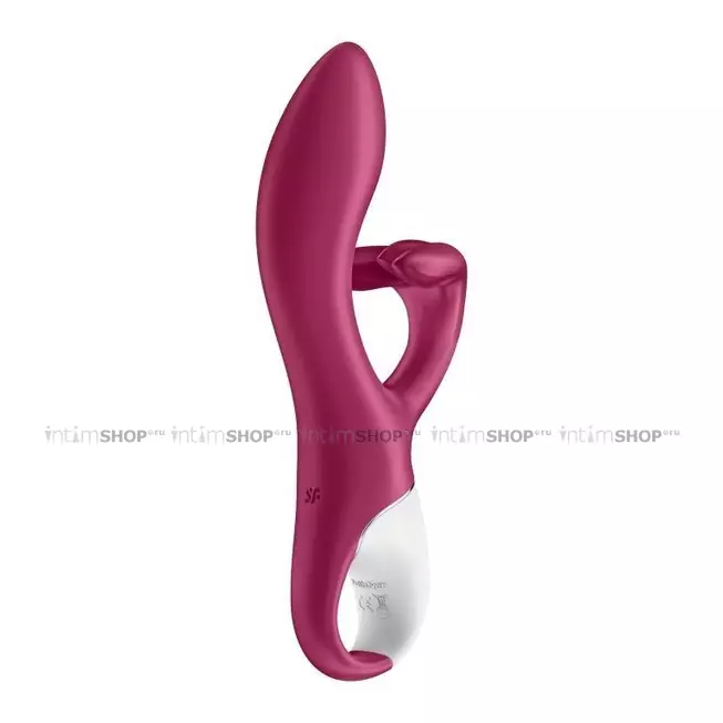 Вибратор-кролик Satisfyer Embrace Me с тремя клиторальными отростками, ягодный