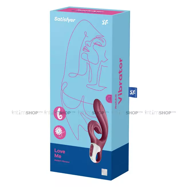 Вибратор-кролик Satisfyer Love Me, бордовый