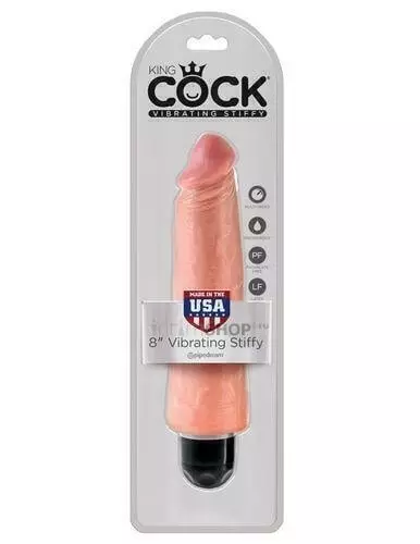 Вибратор PipeDream King Cock 8''Vibrating Stiffy 24.8 см, телесный