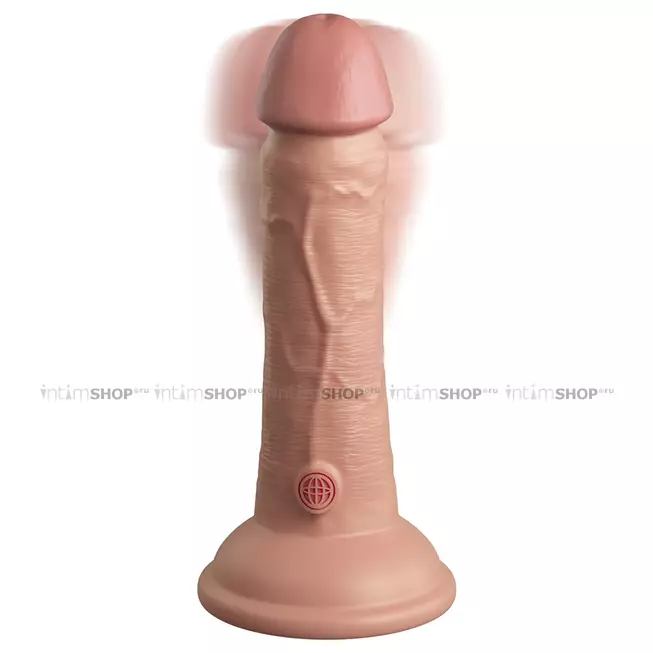 Вибратор-реалистик PipeDream King Cock Elite Dual Density 17.8 см, телесный