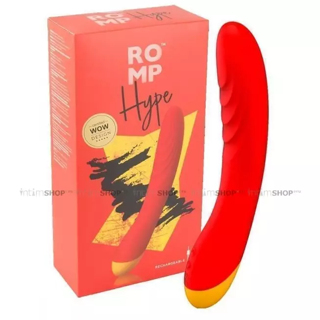 Вибратор Romp Hype G-Spot для стимуляции точки G, красный