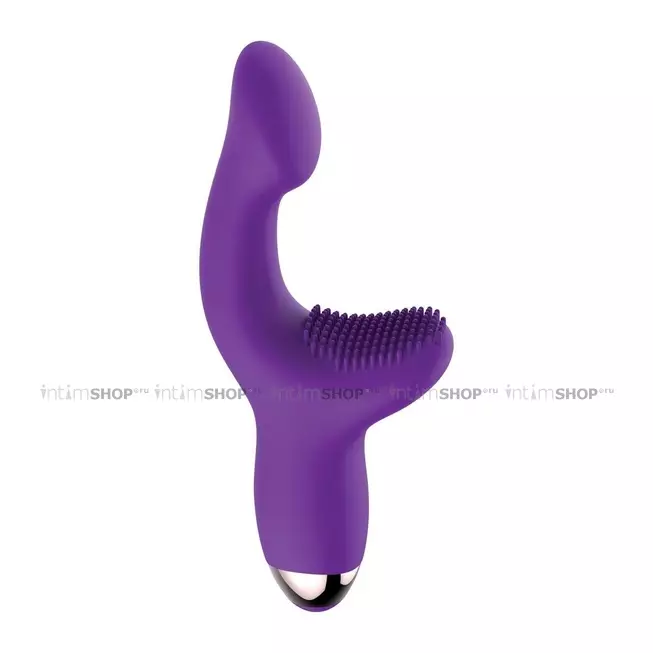 Вибратор с клиторальной щеточкой Evolved G-Spot Pleaser, фиолетовый