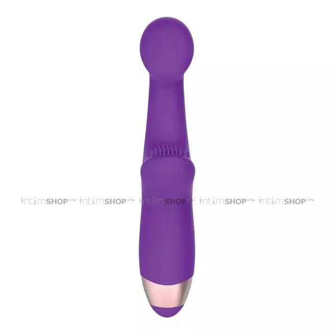 Вибратор с клиторальной щеточкой Evolved G-Spot Pleaser, фиолетовый