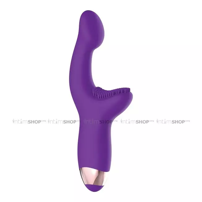 Вибратор с клиторальной щеточкой Evolved G-Spot Pleaser, фиолетовый