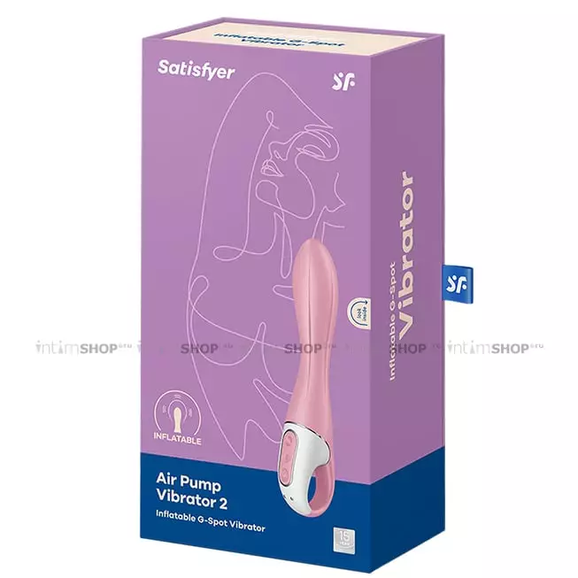 Вибратор с расширением Satisfyer Air Pump 2, розовый