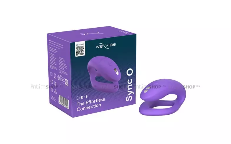 Вибромассажер для пар We-Vibe Sync O с пультом ДУ, фиолетовый