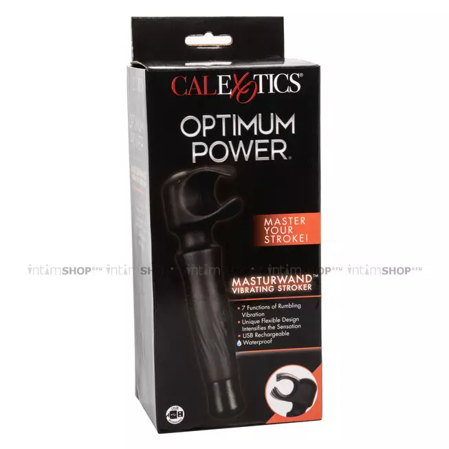 Вибромассажер-мастурбатор CalExotics Optimum Power Masturwand, черный