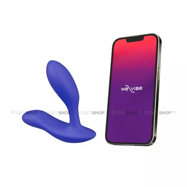 Вибромассажер простаты We-Vibe Vector+ с пультом ДУ, синий